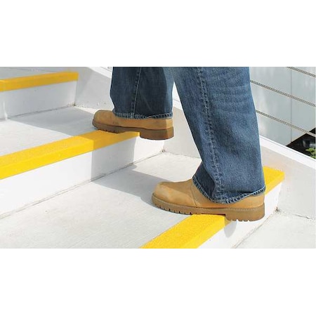 Rust-Oleum Stair Nosing Fiberglass Reinforced Plastic Coarse Grit Size, Yellow, 48 in W x 1 1/4 in Thick 271820