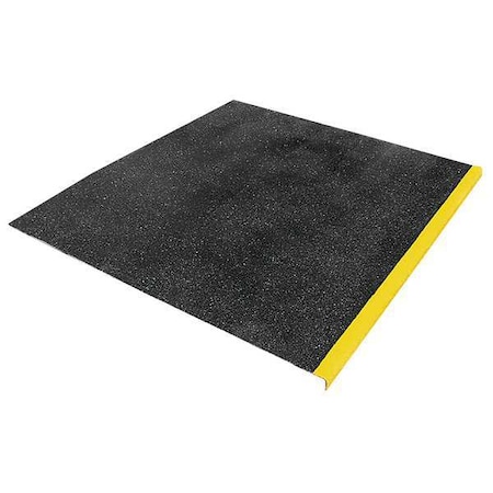 Rust-Oleum Landing Tile Cover Fiberglass Reinforced Plastic Medium Grit Size, Black/Yellow, 47 1/4 in W x 271816