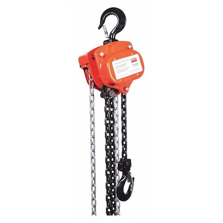 DAYTON Manual Chain Hoist, 2000 lb., Lift 15 ft. 29XP28