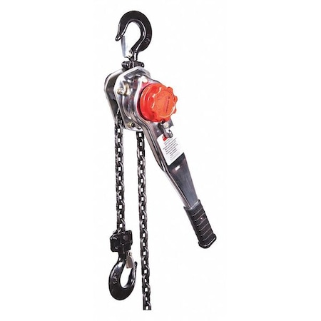 DAYTON Lever Chain Hoist, 3,000 lb Load Capacity, 10 ft Hoist Lift, 1 7/64 in Hook Opening 29XP39