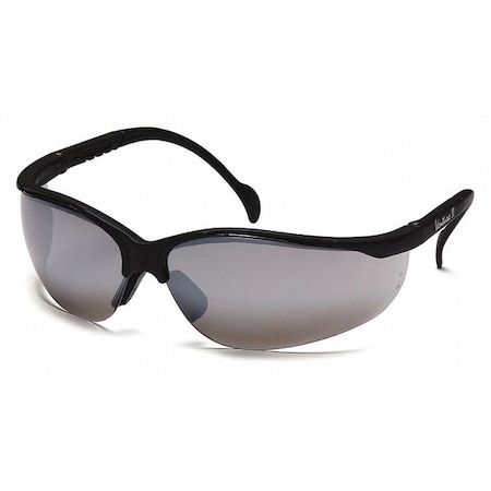 Pyramex Venture II(R), Safety Glasses, Anti-Scratch, Gray Mirror Lens, Black Frame, Half-Frame SB1870S