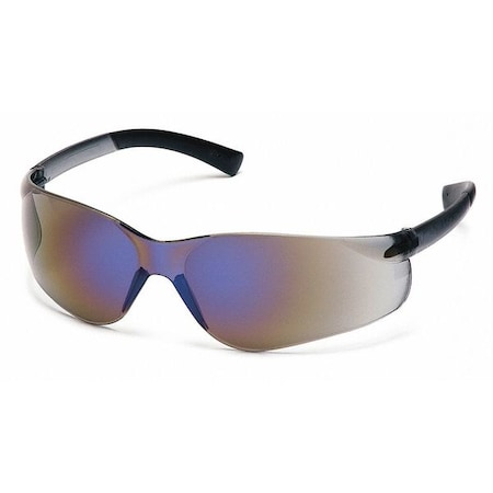 Pyramex Ztek(R), Safety Glasses, Anti-Scratch, Blue Mirror Lens, Black Frame, Frameless S2575S