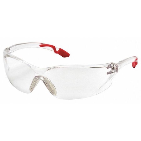 Pyramex Safety Glasses, Achieva, Clear Scratch-Resistant Lens, Polycarbonate, Pink Frameless, Traditional SP6510S