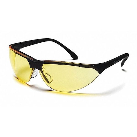Pyramex Rendezvous, Safety Glasses, Scratch-Resistant, Amber Lens, Black Frame, Half-Frame SB2830S