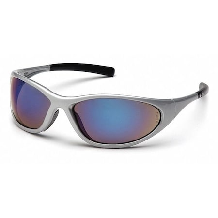 Pyramex ZONE II(R), Safety Glasses, Anti-Scratch, Blue Mirror Lens, Gray Frame, Full-Frame SS3375E