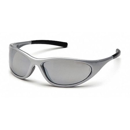 Pyramex Zone II, Safety Glasses, Scratch-Resistant, Silver Mirror Lens, Silver Frame, Full-Frame SS3370E