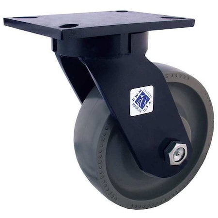 Rwm Kingpinless Swivel Plate Caster, 2000 lb. 76-DUR-0630-S-DSL