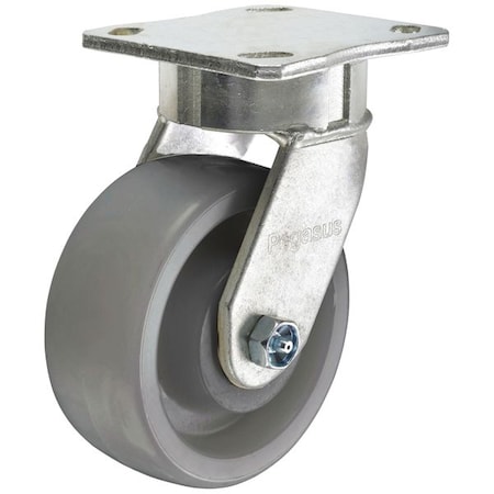 Zoro Select Swivel Plate Caster, Nylon, 8 in., 2000 lb. P25S-N080K-16-H10-002