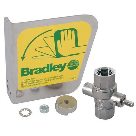 Bradley Eyewash Handle, Stainless Steel, Stainless Steel, For Use With, Eyewash S30-109