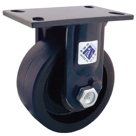 RWM Rigid Plate Caster, Phenolic, 6 in, 1600 lb 75-DUR-0625-R