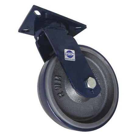 RWM Swivel, w/10x3" Urethane on Iron Wheel 76-UIR-1030-S