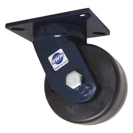 RWM Kingpinless Swivel Plate Caster, 3000 lb. 76-DUR-0630-S