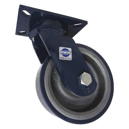 Rwm Kingpinless Swivel Plate Caster, 2500 lb. 76-UIR-0830-S