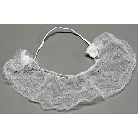 Cellucap Beard Cover, Nylon, 20 in Dia., White, Universal, 1000 PK BN-500