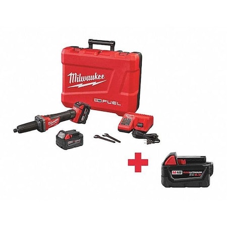 Milwaukee Tool Cordless Die Grinder Kit, 18.0V, 5.0Ah 2784-22, 48-11-1850