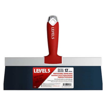 Level 5 Tools Taping Knife, BS, Soft Grip, 12" 5-127