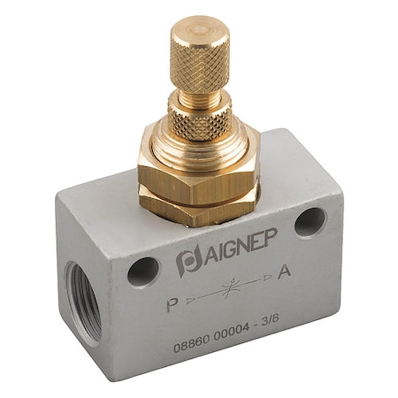 Aignep Usa In-Line Needle Valve, 1/8" Female BSPP 8860-1/8