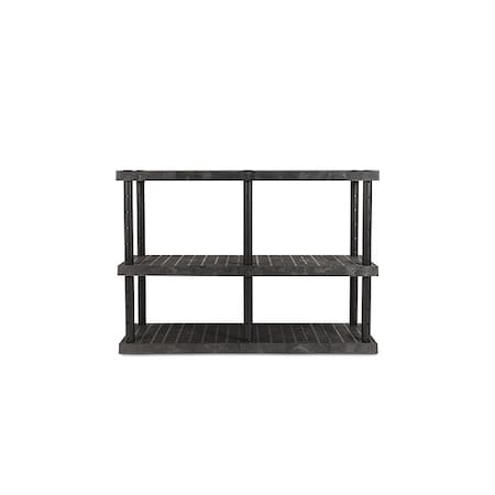 Spc Industrial Dura-Shelf Adjustable Grid Top, 24 in D, 66 in W, 48 in H, 3 Shelves AS6624X3