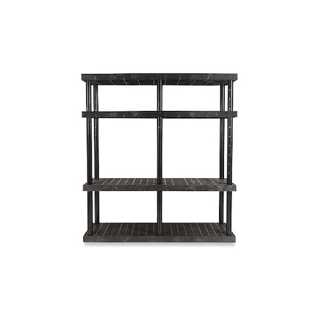 Spc Industrial Dura-Shelf Adjustable Grid Top, 24 in D, 66 in W, 72 in H, 4 Shelves AS6624X4