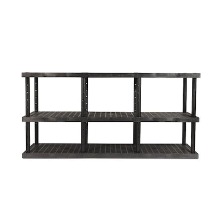Spc Industrial Dura-Shelf Adjustable Grid Top, 24 in D, 96 in W, 48 in H, 3 Shelves AS9624X3