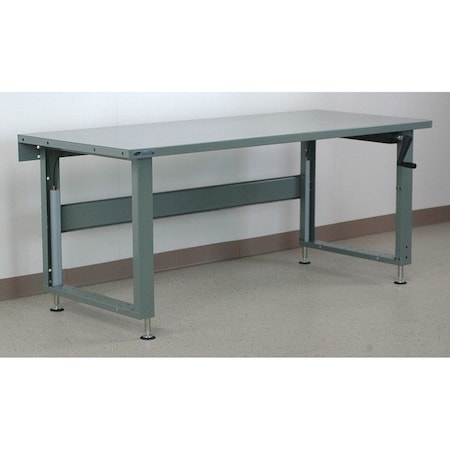 Stackbin Hand Crank Workbenches, 60" W, Adjustable Height, 1000 lb. ES6030-4000