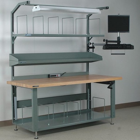 Stackbin Packing Work Bench, 72" W, 28" to 40" Height, 1000 lb. 4-6PACK-3M