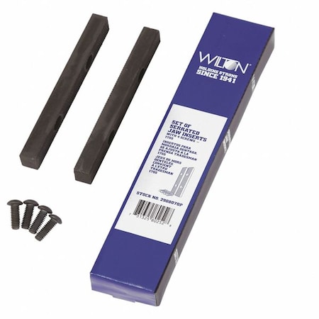 Wilton Serrated Vise Jaws, Steel, PK2 2908070P