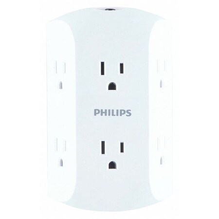 Philips Tap, Grounded, 6-Outlet, White SPS1460WA/37