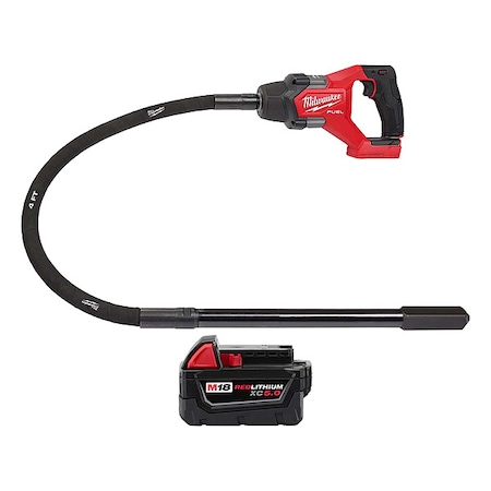 Milwaukee Tool M18 FUEL 4 ft. Concrete Pencil Vibrator + M18 XC5.0 Battery 2910-20, 48-11-1850