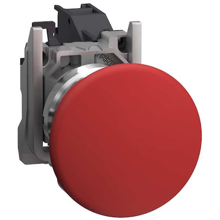 Schneider Electric Push Button Operator, Mushroom Head, Momentary Action, Not Applicable Release, Non-Illuminated, Red XB4BC42GEX