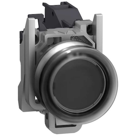 Schneider Electric Push Button Operator, Flush, Momentary Action, Not Applicable Release, Non-Illuminated, Black XB4BP21GEX
