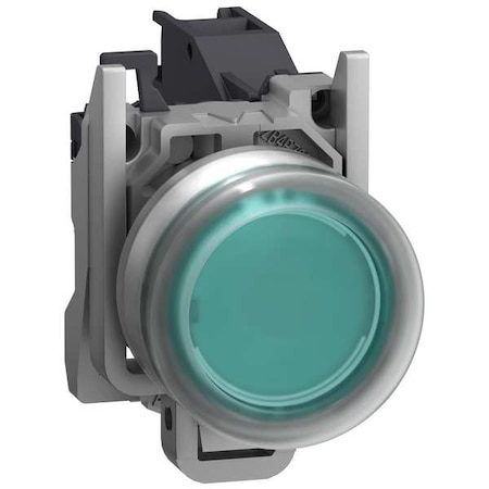 Schneider Electric Push Button Operator, 22 mm, 1NO, Green XB4BP381GEX