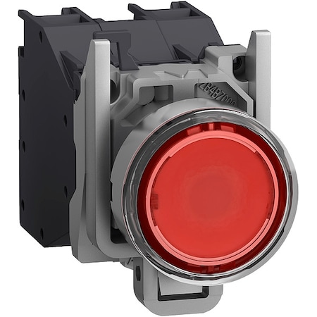 Schneider Electric Illuminated Push Button, 22 mm, 1NC, Red XB4BP483BM5GEX