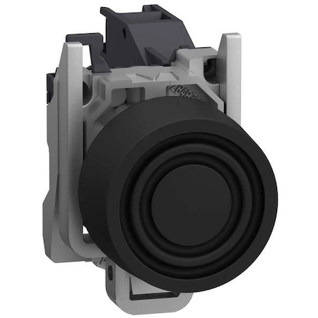 Schneider Electric Push Button Operator, Flush, Momentary Action, Not Applicable Release, Non-Illuminated, Black XB4BPS21GEX