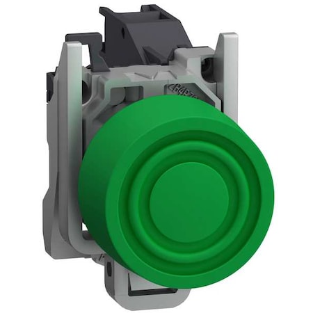 Schneider Electric Push Button Operator, Flush, Momentary Action, Not Applicable Release, Non-Illuminated, Green XB4BPS31GEX