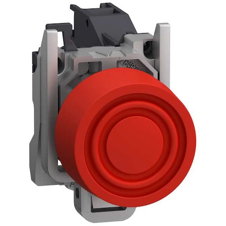Schneider Electric Push Button Operator, Flush, Momentary Action, Not Applicable Release, Non-Illuminated, Red XB4BPS42GEX