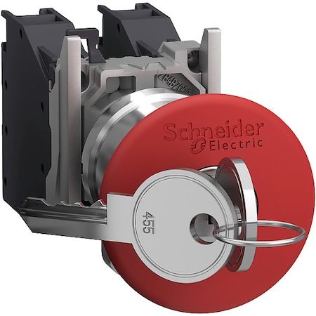 Schneider Electric Emergency Stop Push Button, 22 mm, 1NO/1NC, Red XB4BS9445GEX