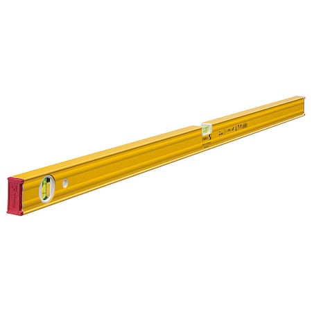 Stabila Box Level, Aluminum, 48 in L, 3 Vials 29248