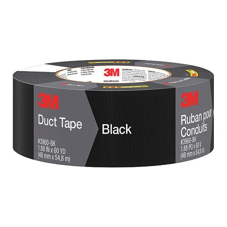 3M Black Duct Tape 3960-BK, 1.88"x60yd, PK9 3960-BK