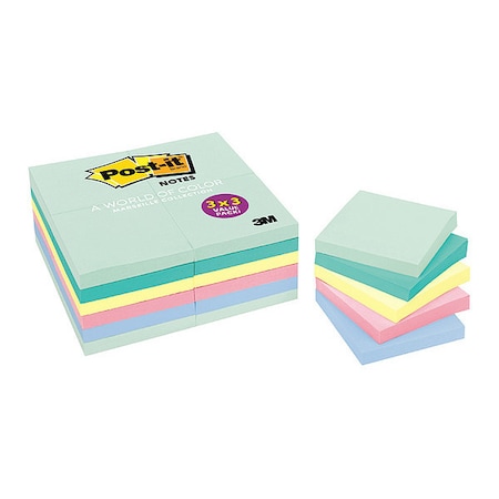 Post-It Post-it654-24APVAD, 3"x3"(76mmx76, PK8 654-24APVAD