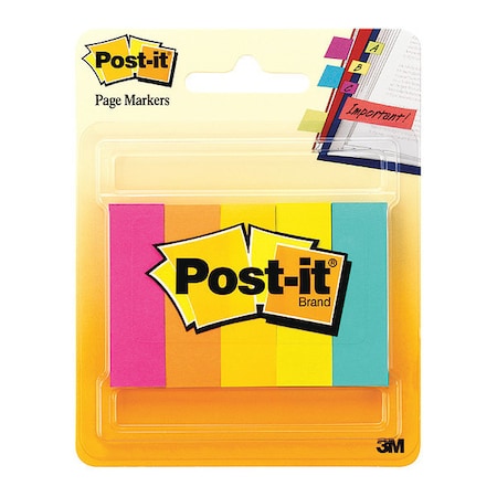 Post-It Page Marker, 1/2"x1 7/8" (12, 7mmx4, PK36 670-5AN