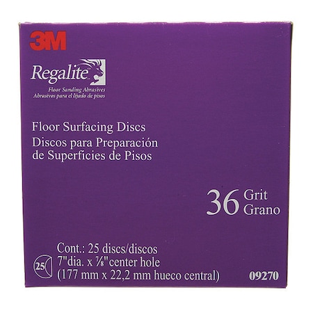 3M Floor Surfacing Discs 09270, 7"x7/8, PK200 99354866