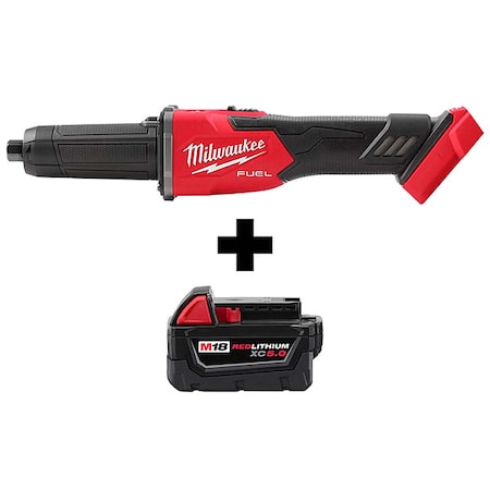Milwaukee Tool Braking Die Grinder, M18 XC5.0 Battery 2939-20, 48-11-1850