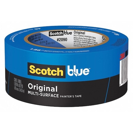 Scotch Painter's Tape, Crepe Paper, Blue, 60 yd L, PK18 2090