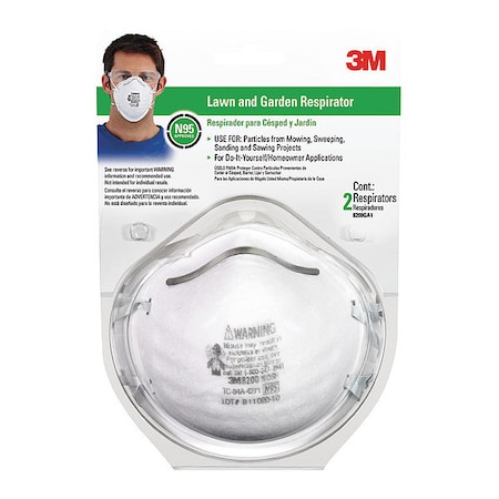 3M N95 Disposable Respirator, Universal, PK6 8200G2-DC