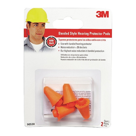 3M Replacement Pods, Banded Protector, 9, PK10 90538-2-10DC