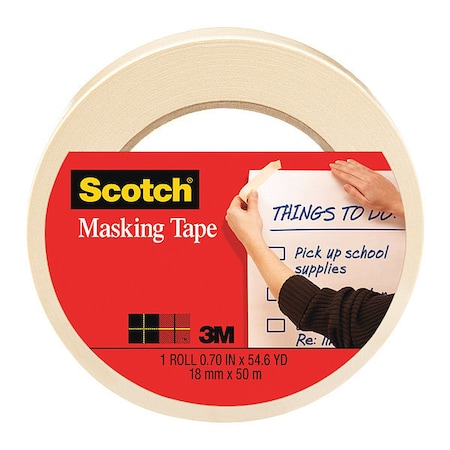 Scotch Masking Tpe 3436, .70"x54.6yd(18mmx5, PK48 3436