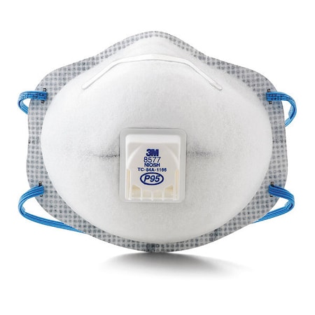 3M N95 Disposable Respirator w/ Valve, Universal, PK6 8577PA1-A-PS