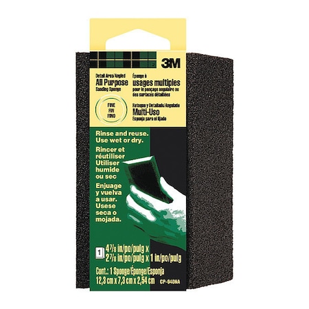 3M Sanding Sponge CP040-12-CC, 2 7/8, PK12 CP040-12-CC