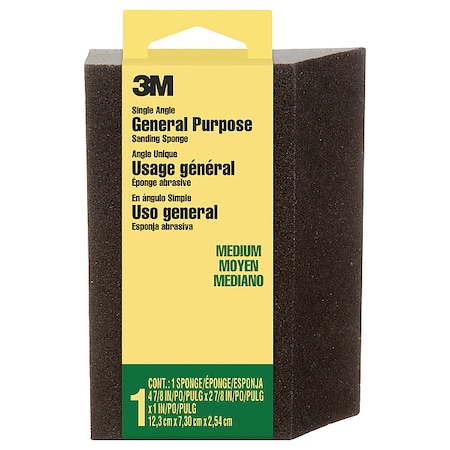 3M Sanding Sponge, Single Angle, 2 7/8, PK12 CP041-12-CC